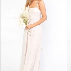 Show Me Your Mumu Lauren Tie Maxi Dress Show Me The Ring Crisp